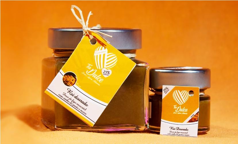 Doce Figo moscatel com vinho do porto  e nozes (Rei Dourado) 200g - Tia Dulce