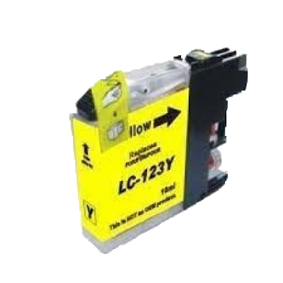 Tinteiro Brother Compatível LC123 XL Amarelo (V3)
