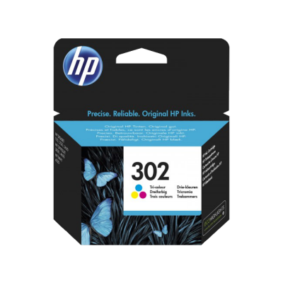 Tinteiro HP 302 Tricolor Original (F6U65AE)