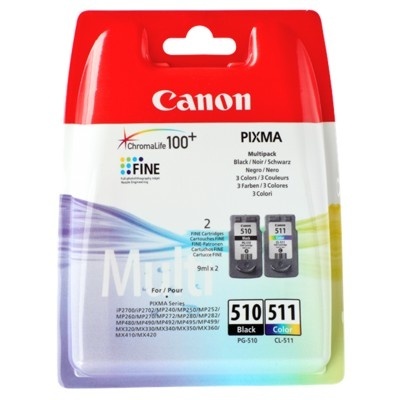 Conjunto 2 Tinteiros Canon PG-510 + CL-511 Original