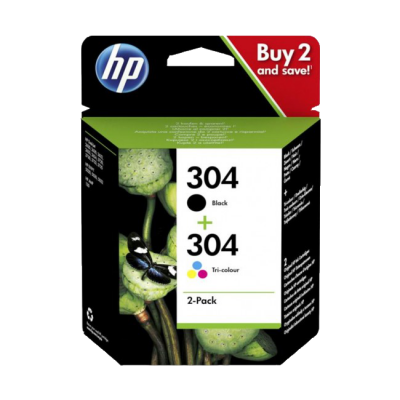 HP 304 Combo-Pack Preto / Tri-color Original 3JB05AE