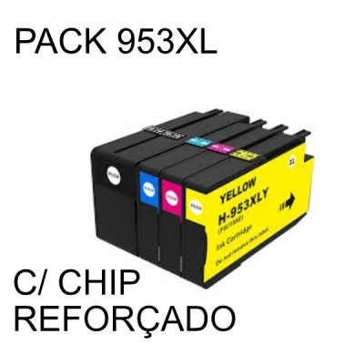 Conjunto 4 Tinteiros Compatíveis HP 953/951XL