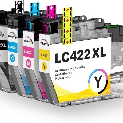 Conjunto 4 Tinteiros Compatíveis Brother LC422 XL