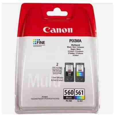 Conjunto 2 Tinteiros Canon PG-560 / CL-561 Original (3713C005)