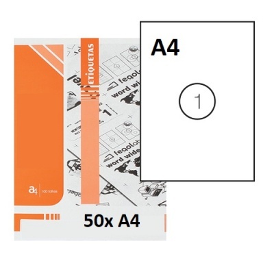 Etiquetas Adesivas Permanentes - 210 x 297mm (50 folhas)