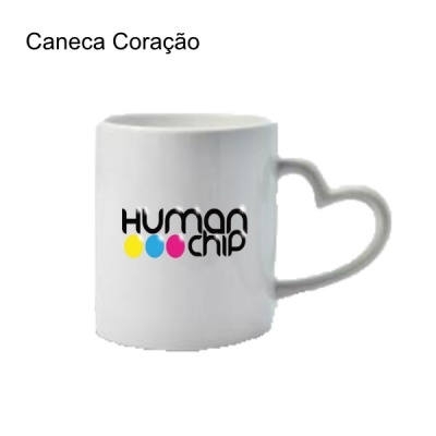 Caneca cerâmica Coração personalizada