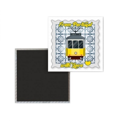 Azulejo Branco Brilho Quadrado com Íman (Tam. 7x7cm)