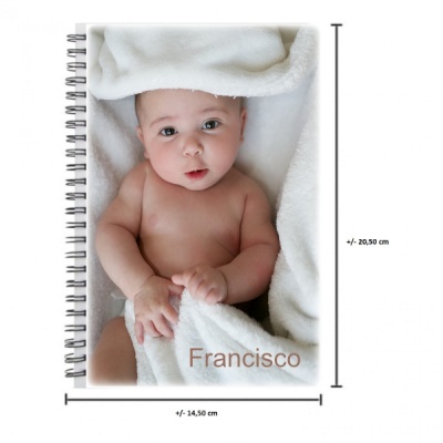 Livro de notas com capa personalizável