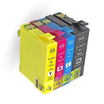 Conjunto 4 Tinteiros Epson 34 XL Compatíveis - ref. T3471/2/3/4