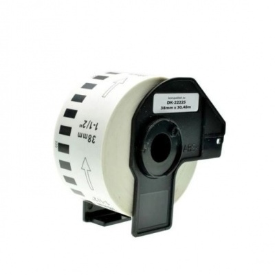 Etiquetas Compativeis Brother DK22225 Branca - 38mm x 30.48mm Contínua Papel térmico