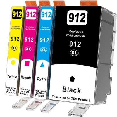 Conjunto 4 Tinteiros Compatíveis HP 912 XL
