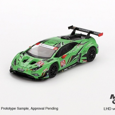 MINI GT LAMBORGHINI HURACÁN GT3 EVO2 #63 IRON LYNX  IMSA 2023  DAYTONA 24 HRS. MGT00813-L