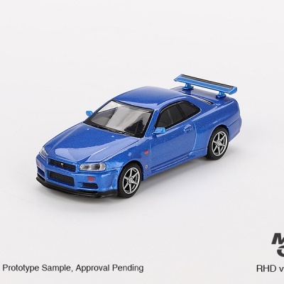 MINI GT NISSAN SKYLINE GT-R (R34)  V-SPEC BAYSIDE BLUE MGT00759-R
