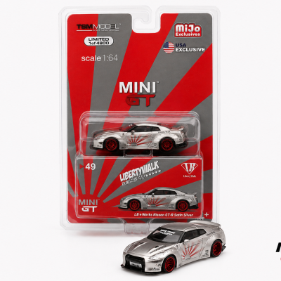 MINI GT LB WORKS NISSAN GT-R (R35) SATIN SILVER MGT00049-BL