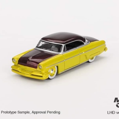 MINI GT LINCOLN CAPRI HOT ROD 1954 LIME YELLOW MGT00794-L
