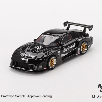 MINI GT MAZDA RX-7 LB-SUPER SILHOUETTE LIBERTY WALK BLACK MGT00785-R