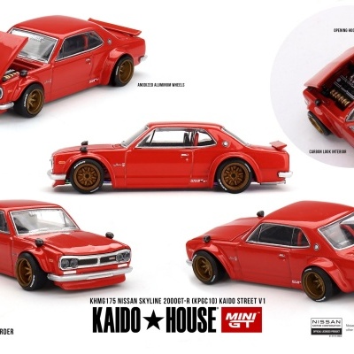MINI GT NISSAN SKYLINE 2000GT-R (KPGC10) KAIDO STREET V1 KHMG175
