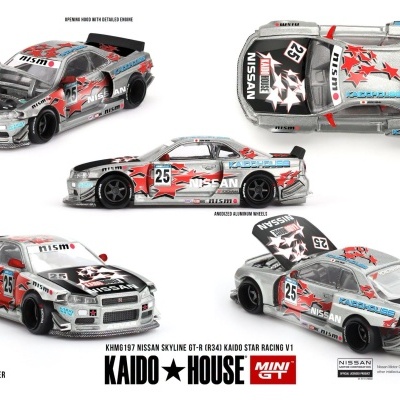 MINI GT NISSAN SKYLINE GT-R (R34) KAIDO STAR RACING V1 KHMG197