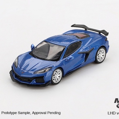 MINI GT CHEVROLET CORVETTE Z06 2023 ELKHART LAKE BLUE METALLIC  MGT00892-L