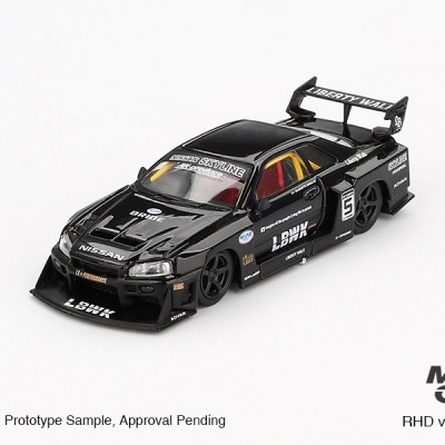 MINI GT NISSAN LB-ER34 SUPER SILHOUETTE SKYLINE BLACK MGT00844-R