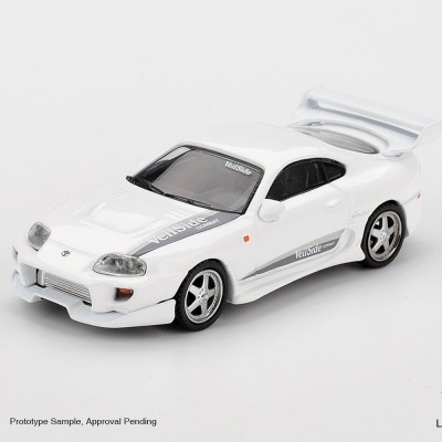 MINI GT TOYOTA SUPRA MK4 (A80) VEILSIDE COMBAT V-I WHITE PEARL METALLIC 2014 MGT01104-L