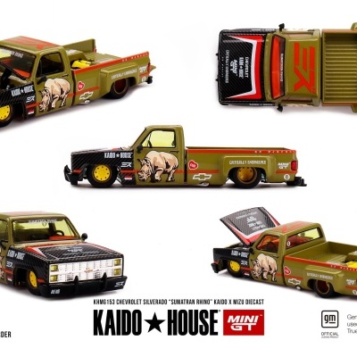 MINI GT CHEVROLET SILVERADO ?SUMATRAN RHINO? KAIDO X MIZU DIECAST KHMG153