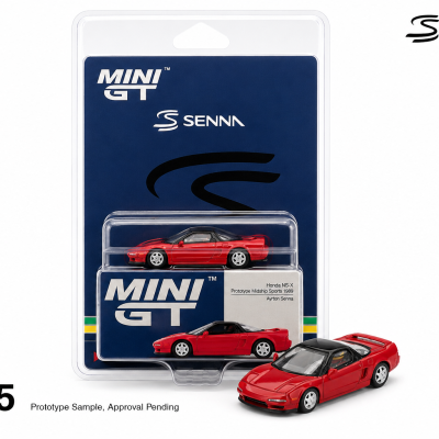 MINI GT HONDA NS-X PROTOTYPE MIDSHIP SPORTS 1989 AYRTON SENNA W/ FIGURE MGT01075-BL