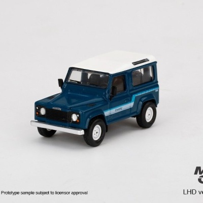 MINI GT LAND ROVER DEFENDER 90 COUNTY WAGON STRATOS BLUE  MGT00353-L