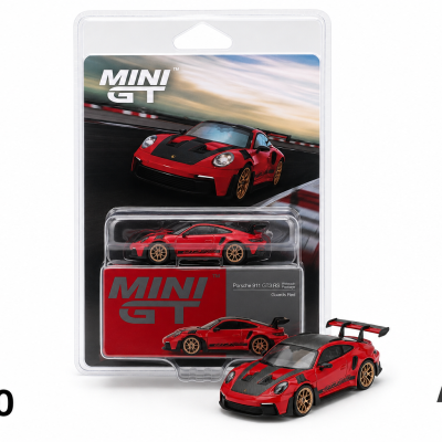 MINI GT PORSCHE 911 (992) GT3 RS WEISSACH PACKAGE GUARDS RED MGT01060-BL