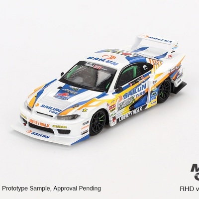 MINI GT NISSAN LB-SUPER SILHOUETTE S15 SILVIA #555 2023 FORMULA DRIFT JAPAN MGT00895-R