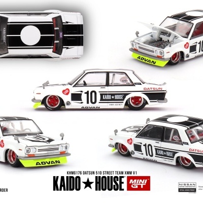 MINI GT DATSUN 510 STREET TEAM XMM V1 KHMG176