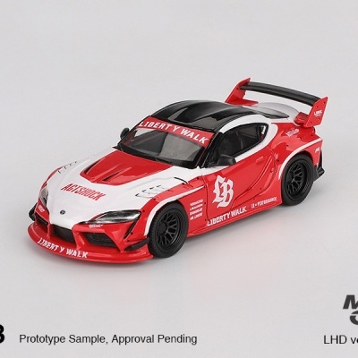 MINI GT LB?WORKS TOYOTA GR SUPRA RED/WHITE MGT01103-L