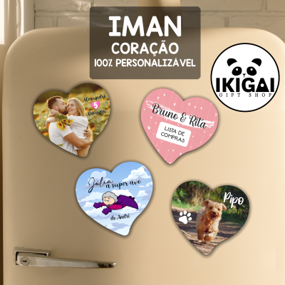 Íman Coração Personalizado