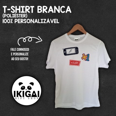 T-Shirt Branca Personalizada (Poliéster)