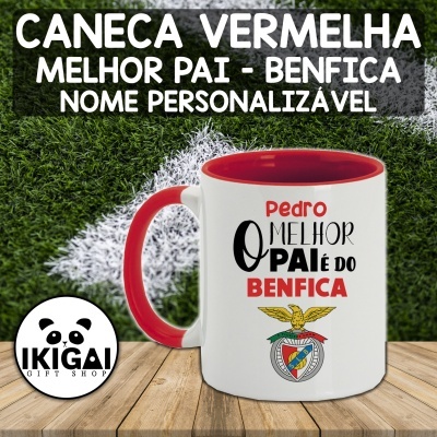 Caneca Vermelha Melhor Pai - Benfica