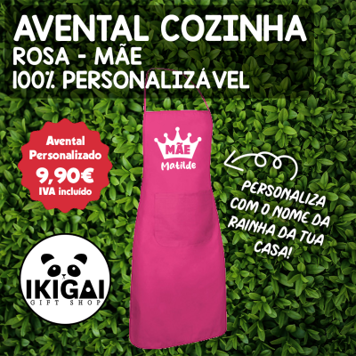 Avental Cozinha Rosa Dia da Mãe - Mãe