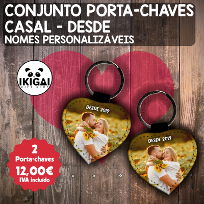 Conjunto Porta-chaves Casal - Desde Personalizado