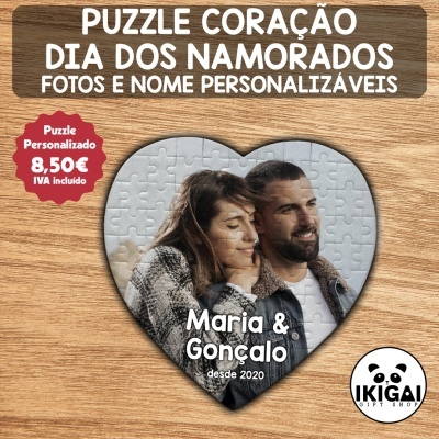 Puzzle Coração Dia dos Namorados