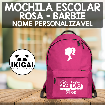 Mochila Escolar Rosa - Barbie