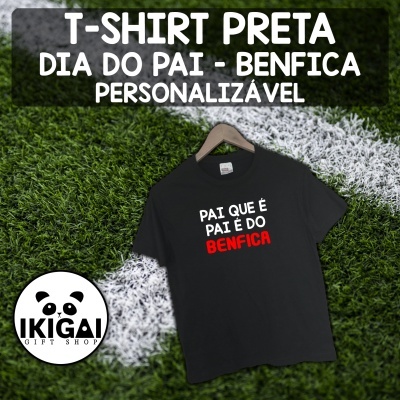 T-Shirt Preta Dia do Pai - Benfica