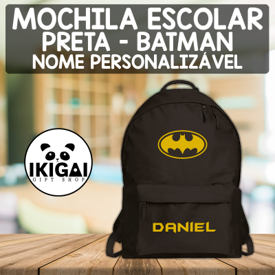 Mochila Escolar Preta - Batman