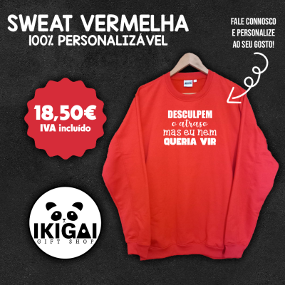 Sweat Vermelha Personalizada