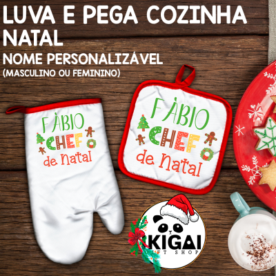 Luva e Pega Cozinha - Natal