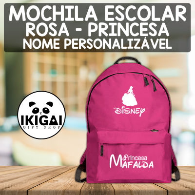 Mochila Escolar Rosa - Princesa