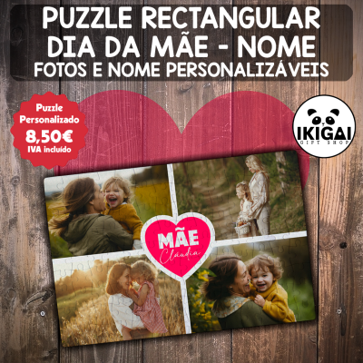 Puzzle Rectangular Dia da Mãe - Nome