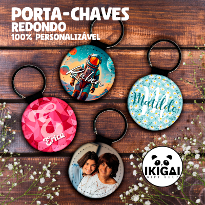 Porta-chaves Redondo Personalizado