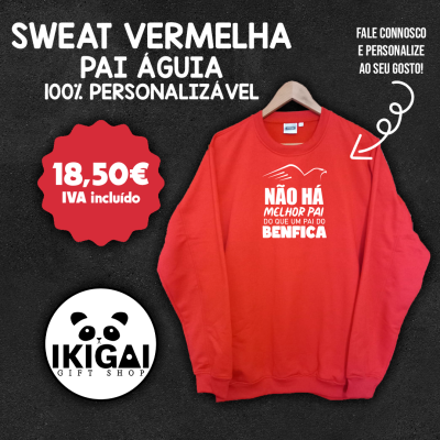 Sweat Vermelha Personalizada - Pai Águia