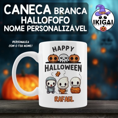 Caneca Branca Personalizada - Hallofofo