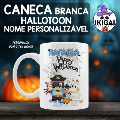 Caneca Branca Personalizada - Hallotoon