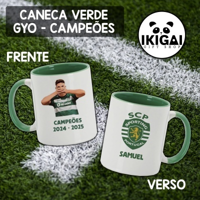 Caneca Verde Personalizada - SCP Campeão 24/25